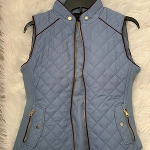 Blue puffer vest